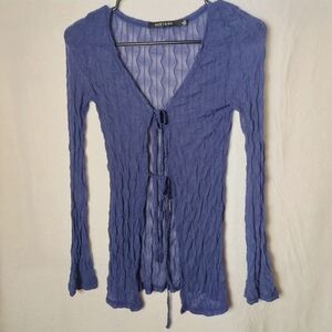 Blue Textured Women's Top